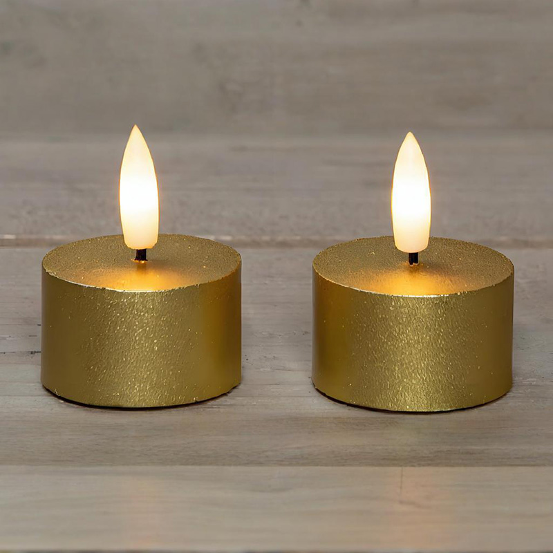 Bộ 2 Nến Tealight Không Lửa Vàng